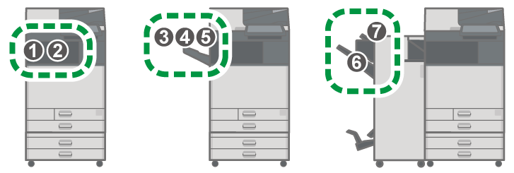 Illustration of output tray