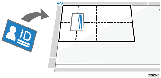 Illustration of ID card copy in landscape orientation