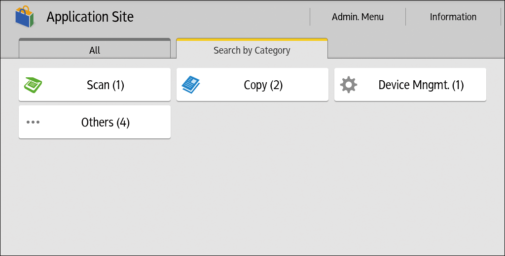 Operation panel screen illustration