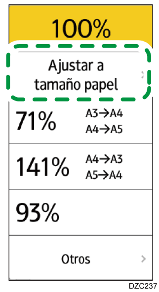 Ilustraci&oacute;n de la pantalla del panel de operaciones