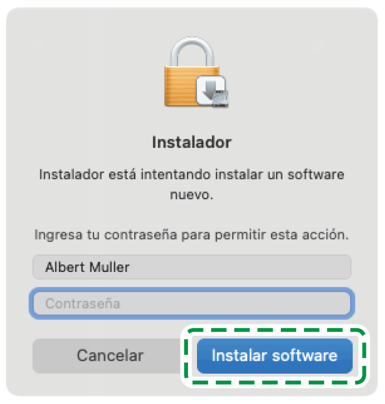 Ilustraci&oacute;n de la pantalla del driver