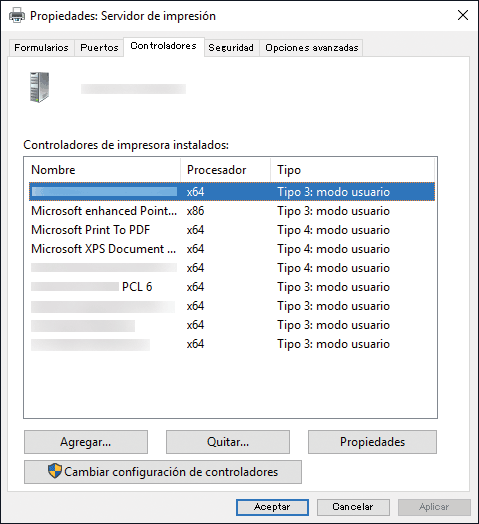 Ilustraci&oacute;n de la pantalla del driver