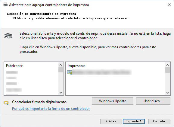 Ilustración de la pantalla del driver