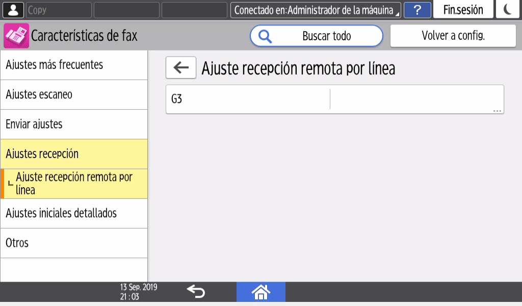 Ilustraci&oacute;n de la pantalla del panel de mandos