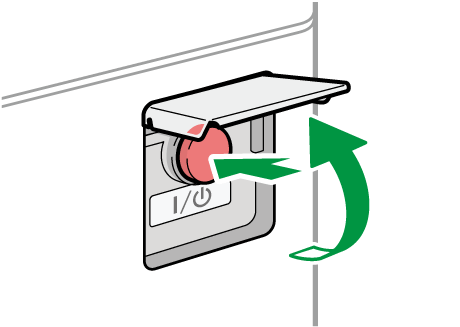 Ilustración del interruptor de alimentación principal