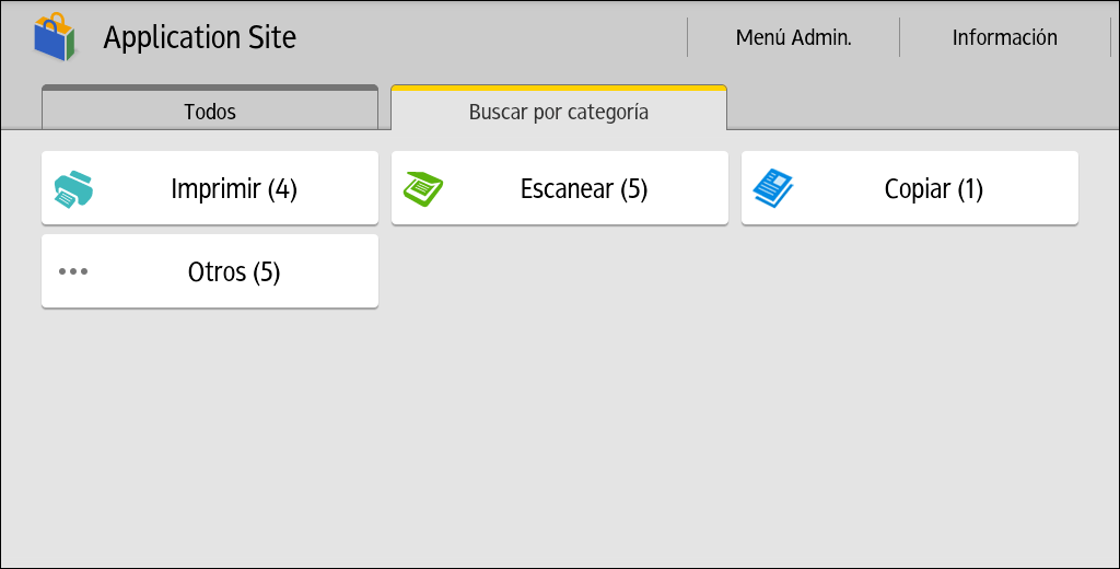Ilustración de la pantalla del panel de mandos