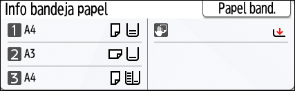 Ilustraci&oacute;n de la pantalla del panel de mandos