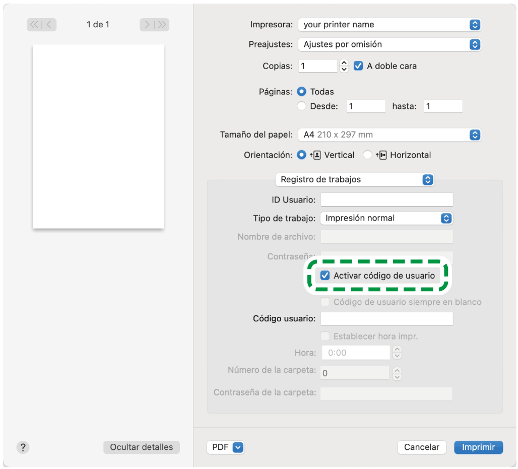 Ilustraci&oacute;n de la pantalla del driver