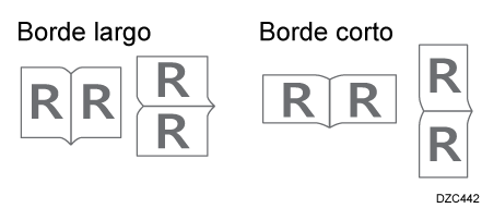 Ilustración de la imagen impresa por las dos caras