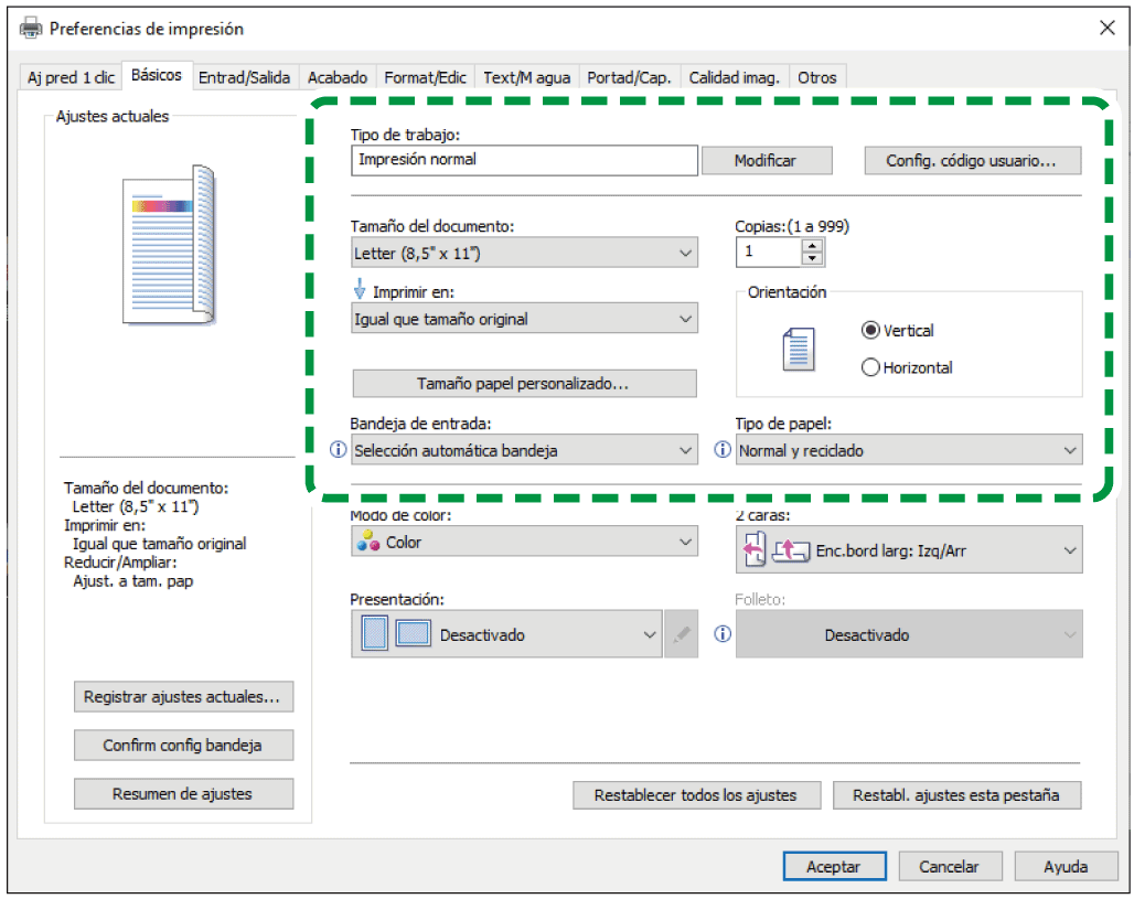 Ilustraci&oacute;n de la pantalla del driver