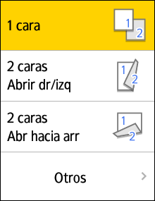 Ilustración de la pantalla del panel de operaciones