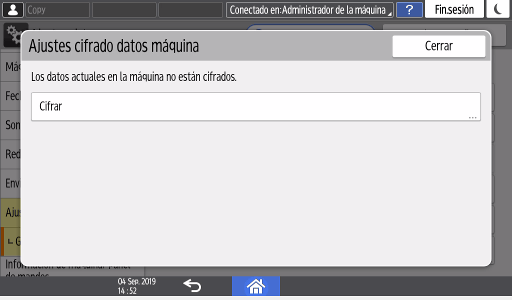 Ilustraci&oacute;n de la pantalla del panel de operaciones