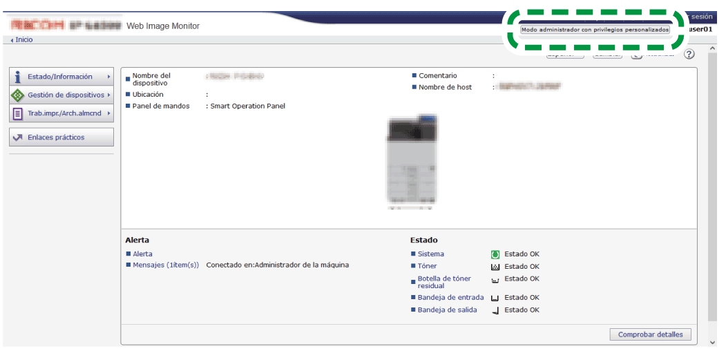 Ilustraci&oacute;n de la pantalla del navegador web