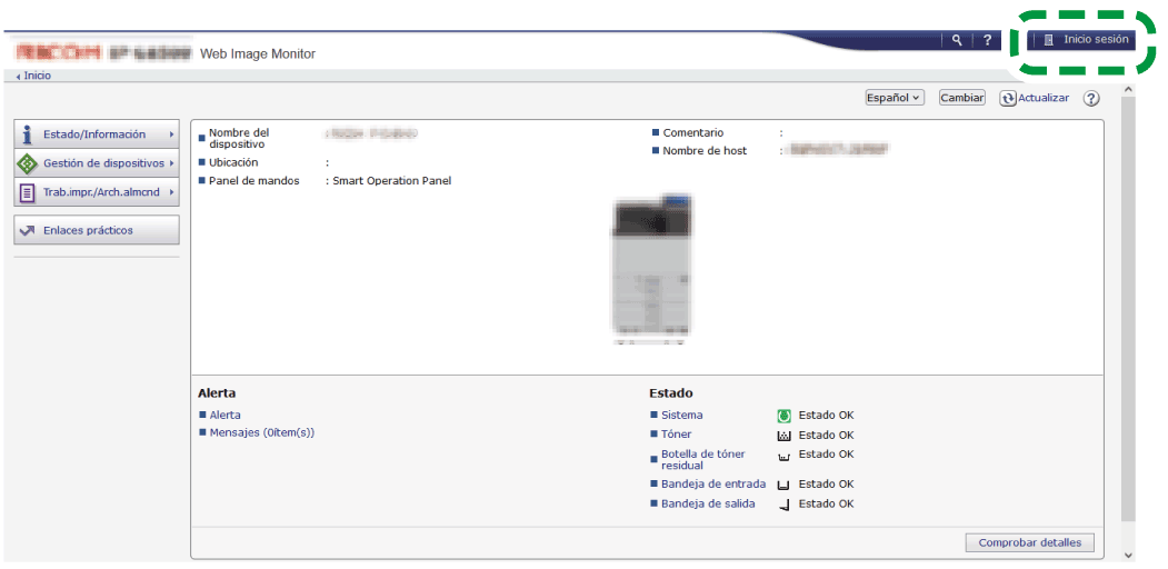 Ilustraci&oacute;n de la pantalla del navegador web