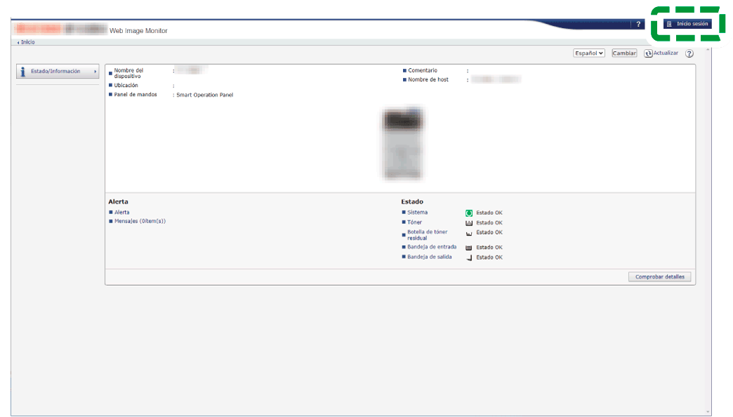 Ilustración de la pantalla del navegador web