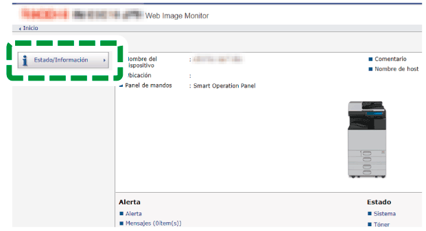 Ilustración de la pantalla del navegador web