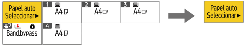 Ilustración de la pantalla del panel de operaciones