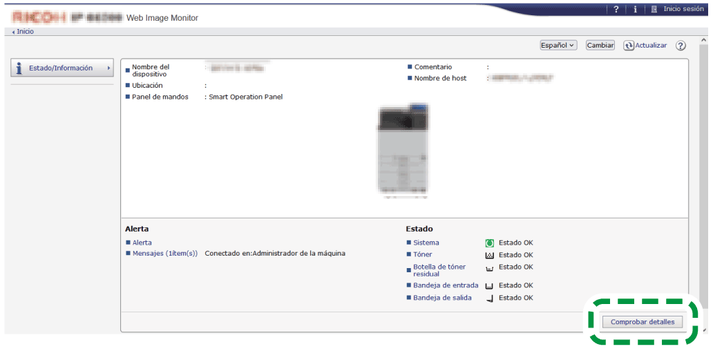 Ilustración de la pantalla del navegador web
