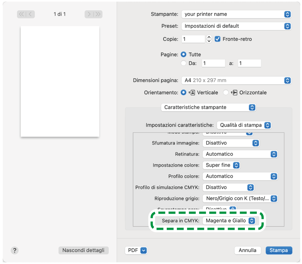 Illustrazione della schermata del driver