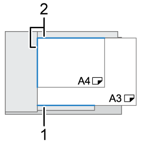 Illustrazione di come specificare la dimensione della scansione