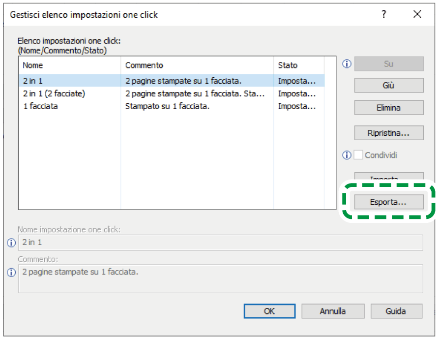 Illustrazione della schermata del driver