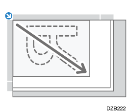 Illustration of image enlarged or reduced from the top left