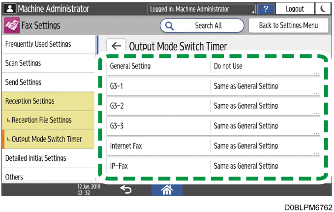 Operation panel screen illustration