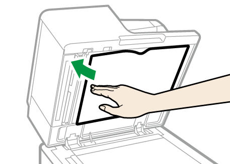 One-pass duplex scanning ADF illustration