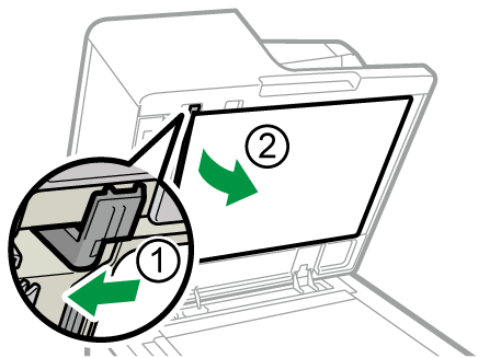 One-pass duplex scanning ADF illustration