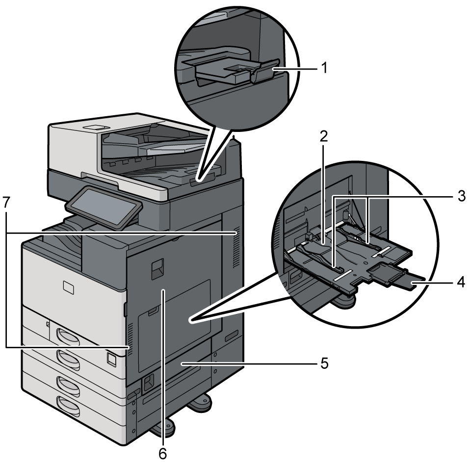 Main unit illustration numbered callout illustration
