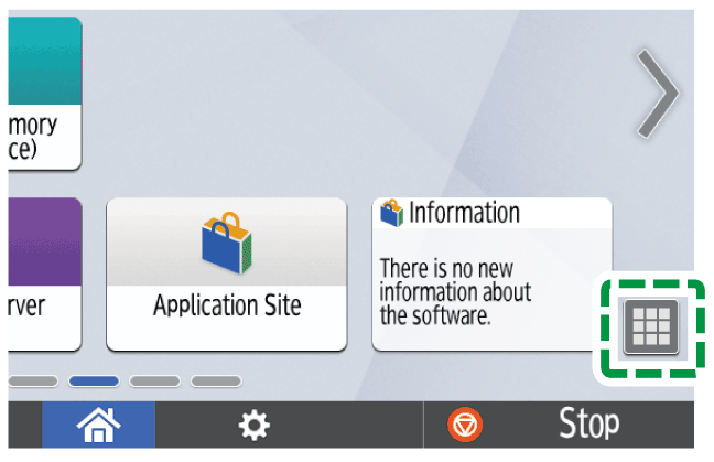 Operation panel screen illustration