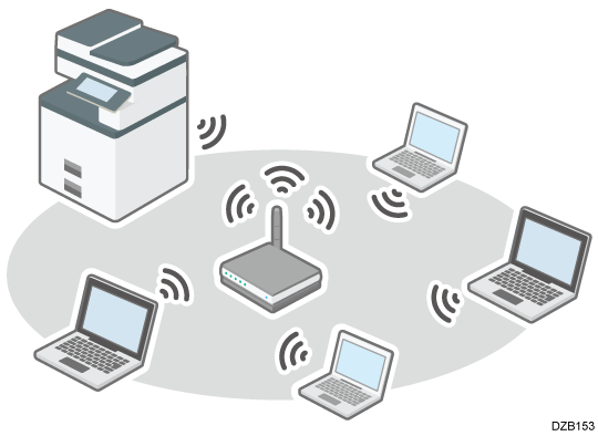 illustration of a wireless connection
