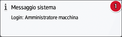 Illustrazione della schermata sul pannello di controllo