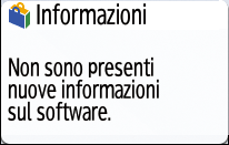 Illustrazione della schermata sul pannello di controllo