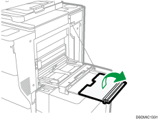 Il·lustració de la safata de guia de paper banner