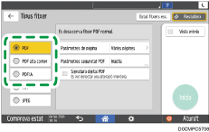 Il·lustració de pantalla del tauler d'operacions