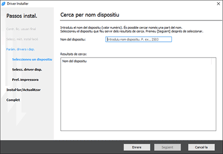 Il·lustració de l'instal·lador del driver