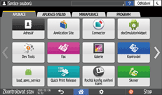 Ilustrace ovládacího panelu