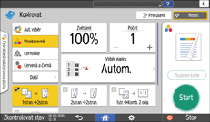 Ilustrace ovládacího panelu
