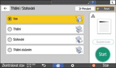 Ilustrace ovládacího panelu