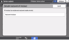 Ilustrace ovládacího panelu