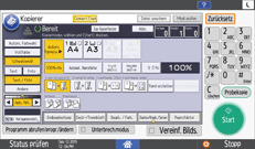 Abbildung Bedienfeld-Display