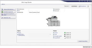 Webbrowser-Bildschirmdarstellung