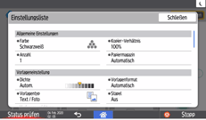 Abbildung Bedienfeld-Display