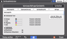 Abbildung Bedienfeld-Display