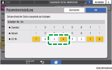 Abbildung Bedienfeld-Display