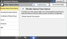 Εικόνα οθόνης πίνακα χειρισμού