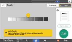 Operation panel screen illustration