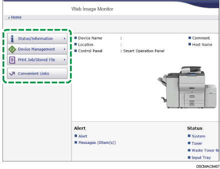 Web browser screen illustration