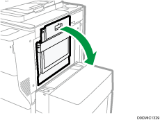 Banner paper guide tray illustration